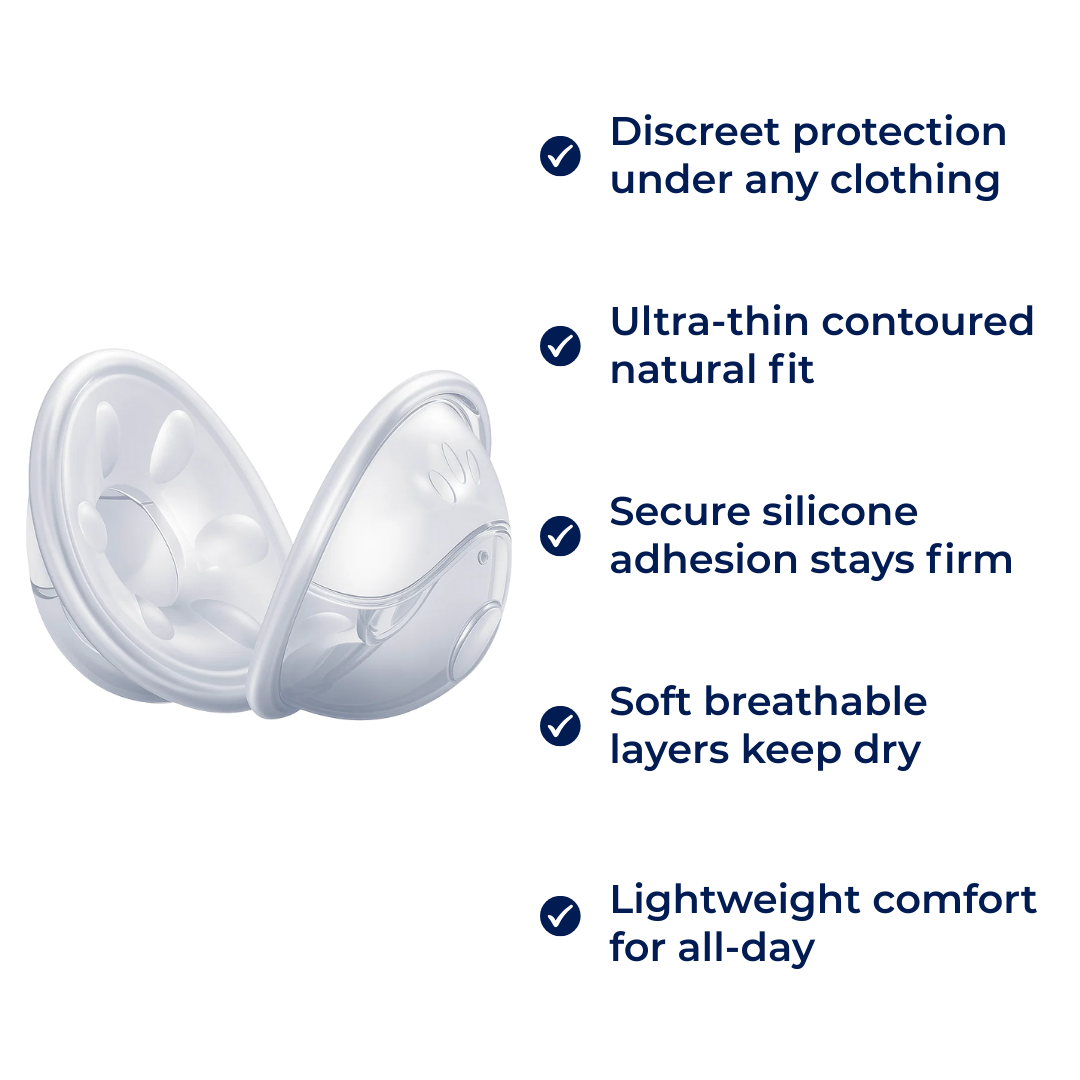 Silicone Adhesion – Thin Reusable – Discreet Leak Protection – Washable Comfort For Nursing Mums Bowlift