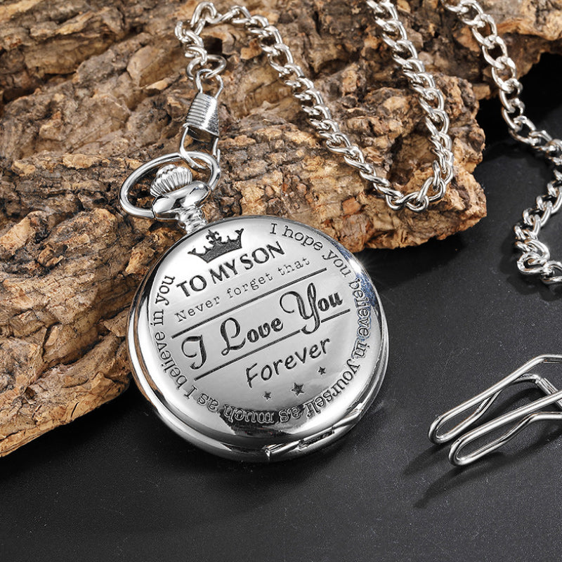 BowLift | To My Son Quartz Pocket Chain Watch