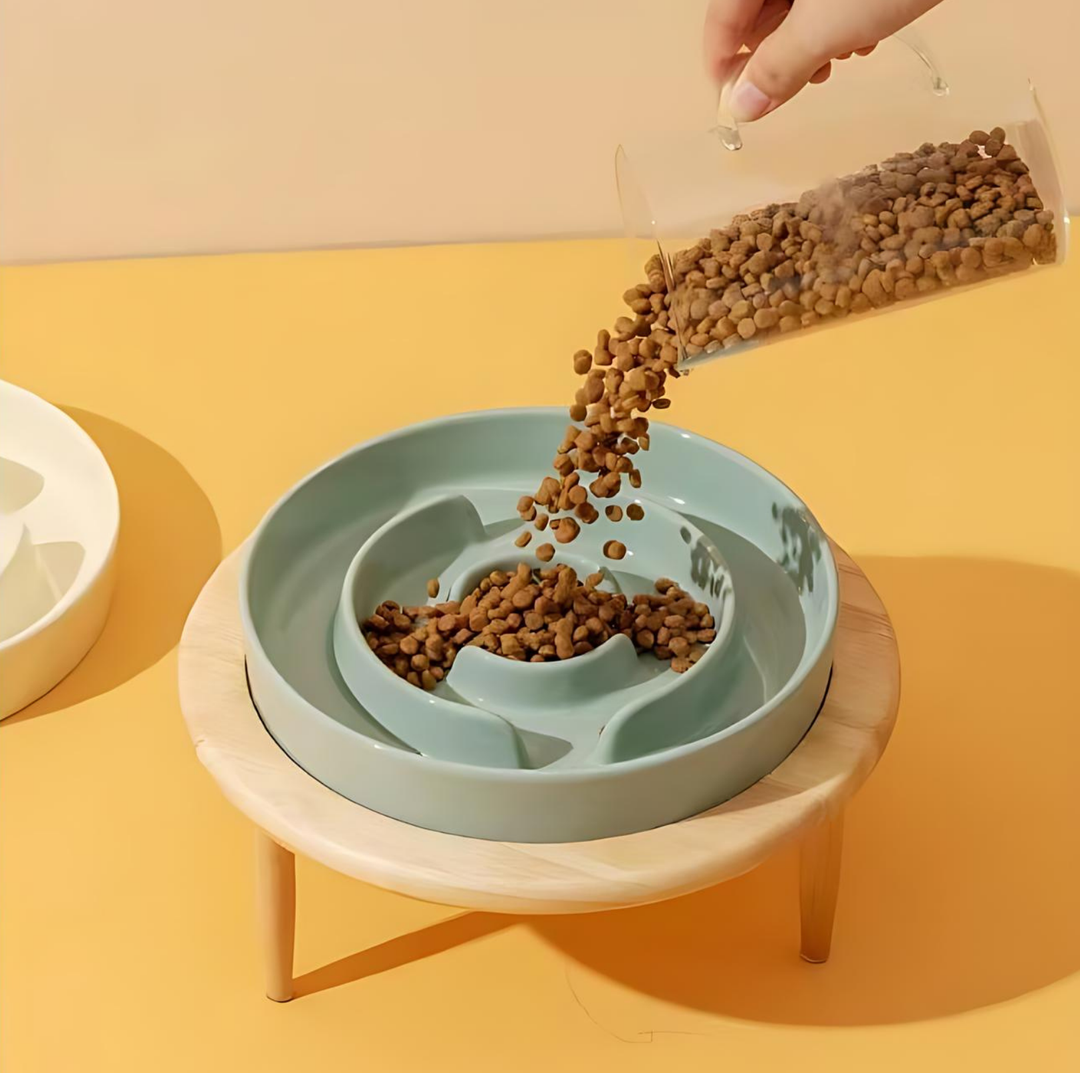 BowLift | SlowCeramic - Elegant Craft Feeding Bowl for Pets
