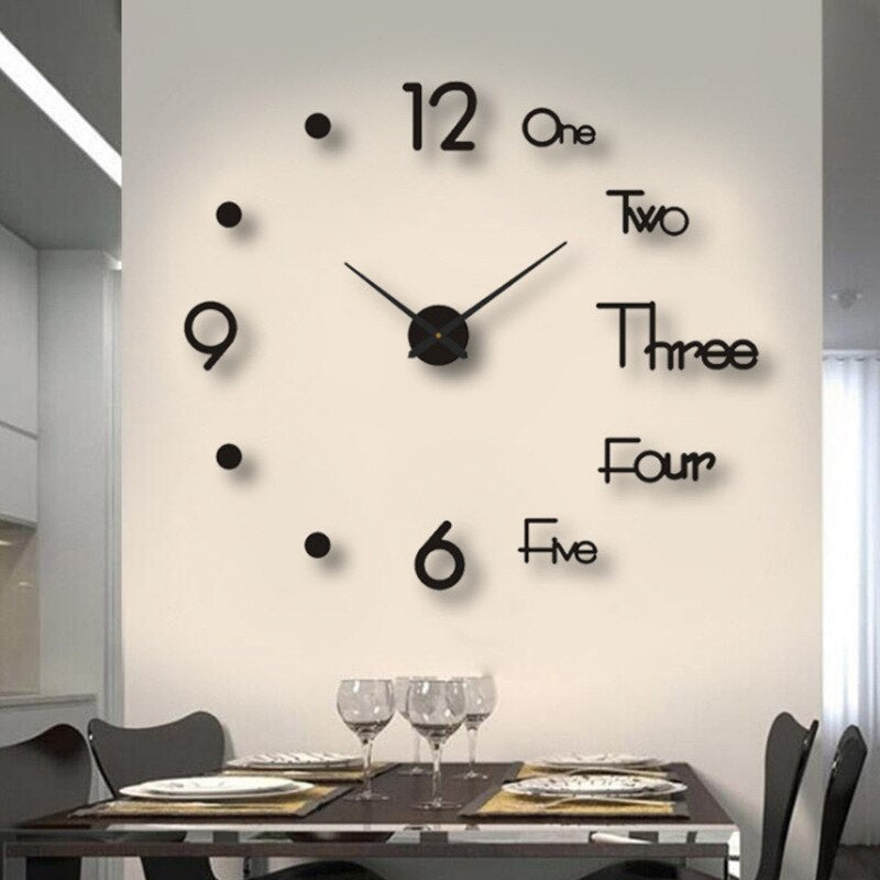 BowLift | Unique Black Wall Clock | Innovative Design, Quartz Movement & Ideal for Home Decor