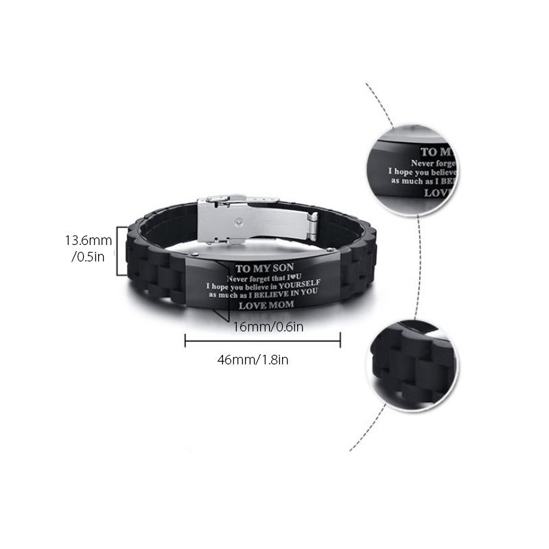 BowLift | Silicone bracelet with stainless steel plate