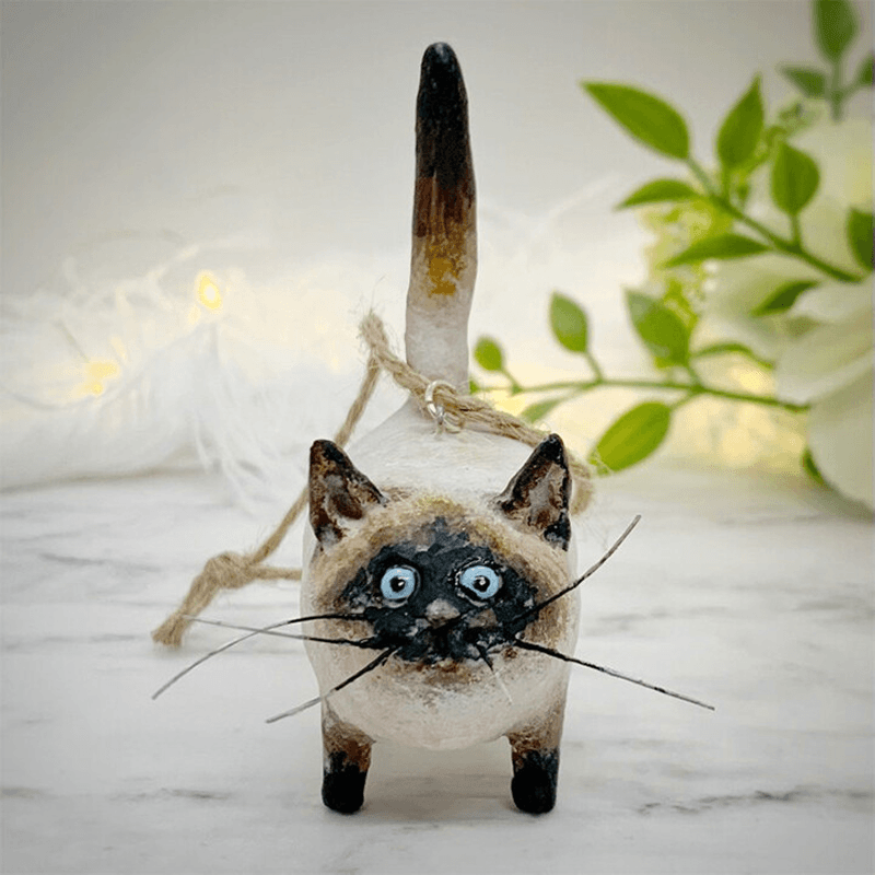 BowLift | Unique Handmade Cat Christmas Ornament - Purrfect Holiday Hangers