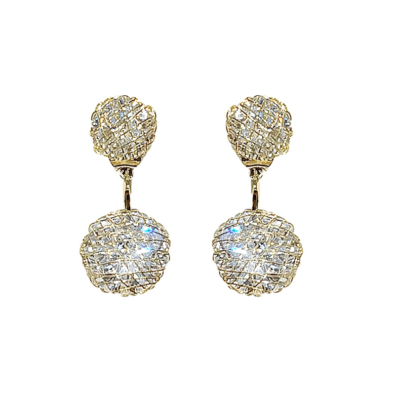 BowLift | Simple Hollow Diamond Ball Earrings