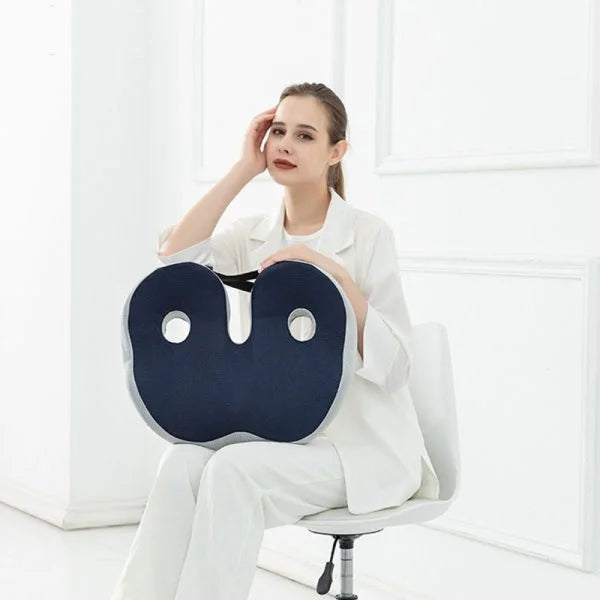 BowLift | Adjustable Memory Foam Seat Cushion for Sit Bone Relief | Ergonomic Design for Office Chair and Car Use