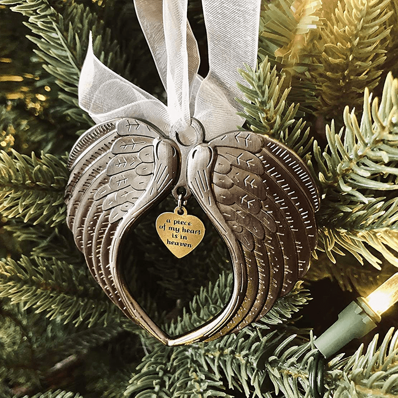 BowLift | 🎄Christmas Tree Memorial Ornaments Angel Wings Bell Hangings Hanging Decoration
