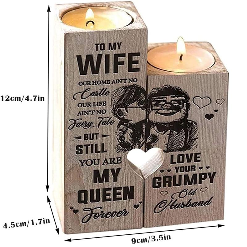 BowLift | Wooden heart candle holder