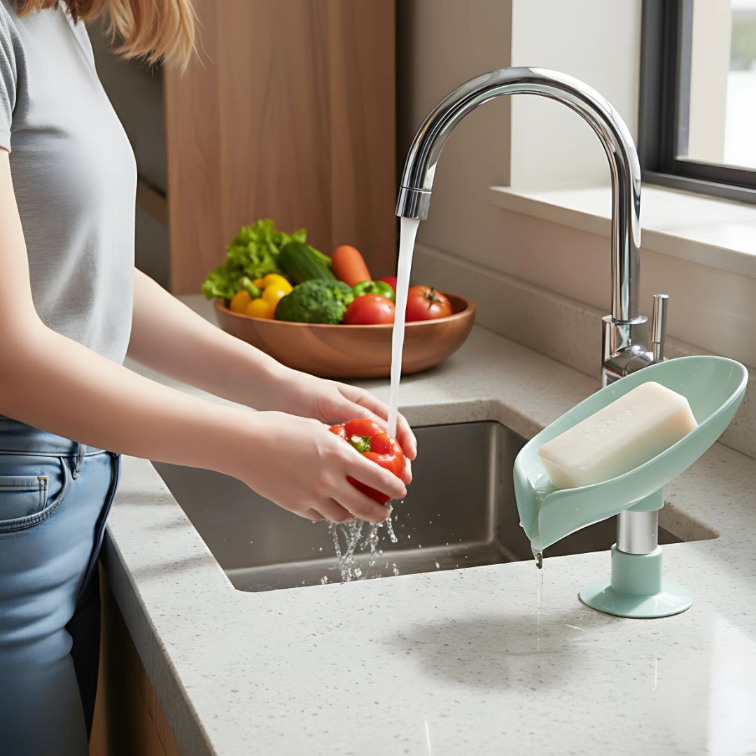 Draining Soap Holder – Keep Soap Dry – Strong Suction Cup – No Drill Mount – Hygienic Bathroom & Shower Storage Solution Bowlift