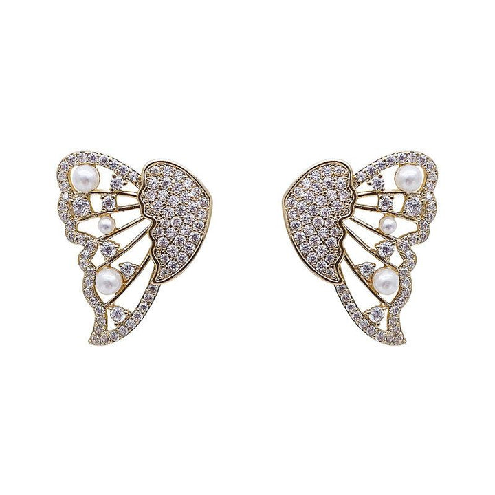 BowLift | Butterfly earrings with pearls and diamonds