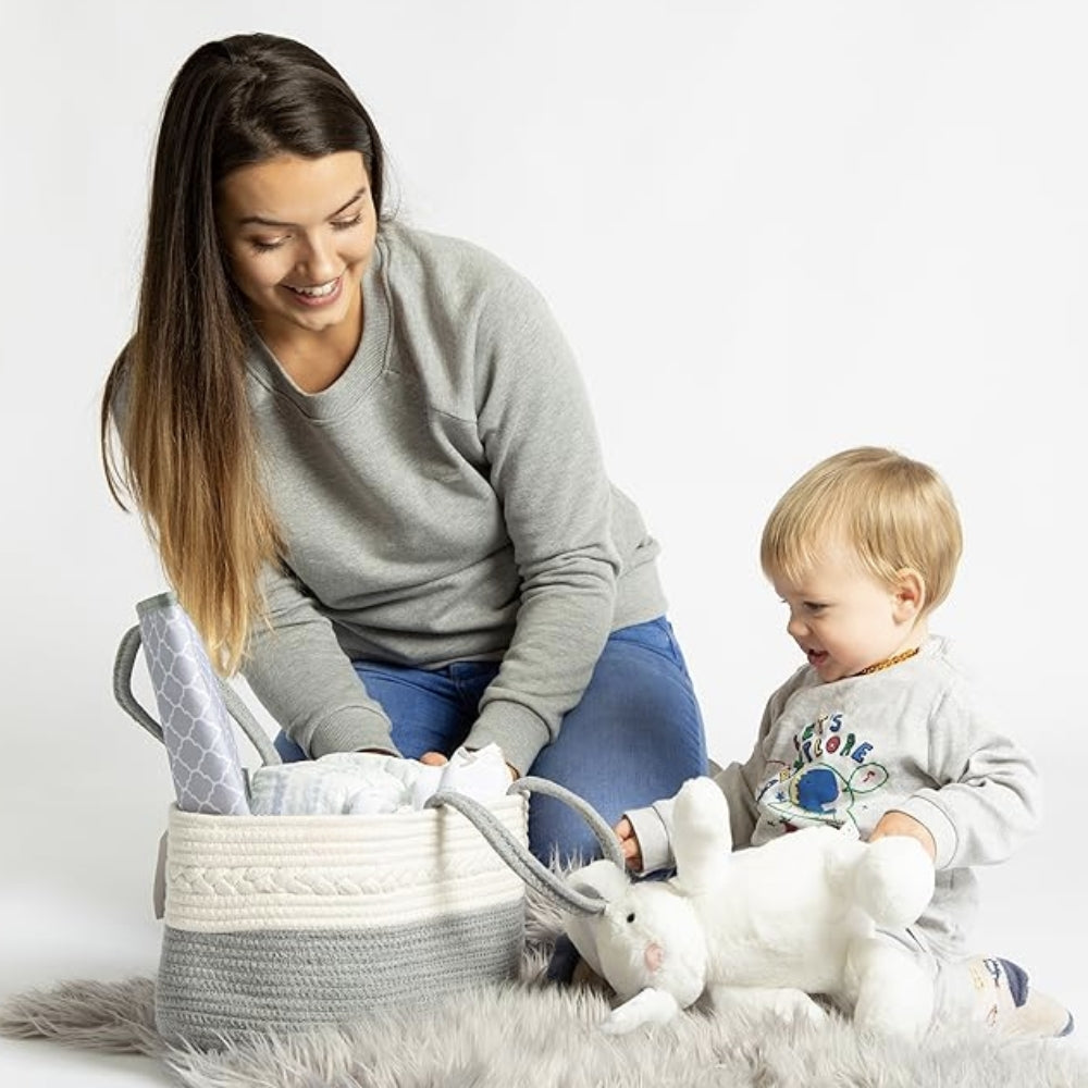 BowLift | Braided Grey Baby Essentials Organizer