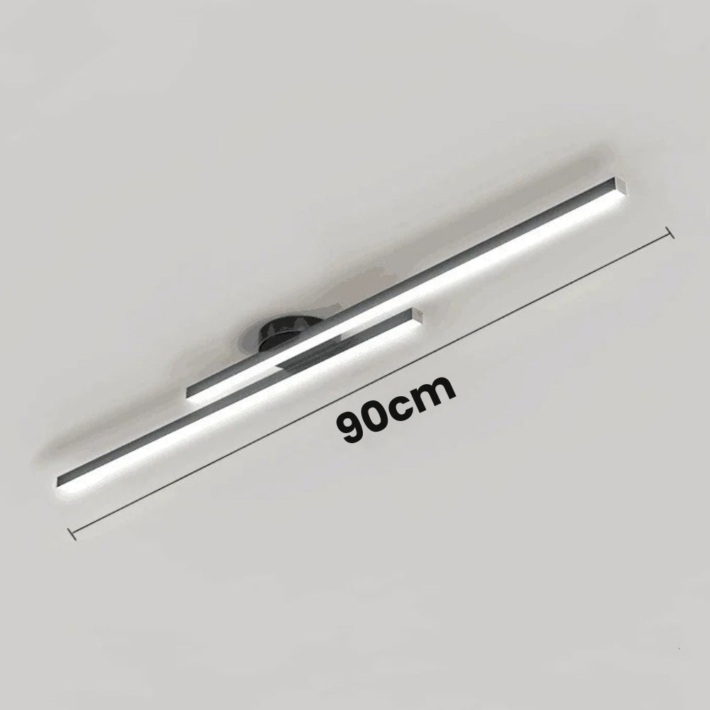 BowLift | Minimalist Modern Hallway Lights – Long Strip Linear Ceiling Lamp, Close-to-Ceiling Chandelier, Remote Dimmable for Home Interiors