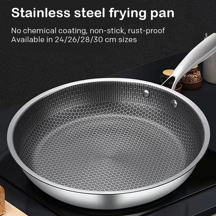 BowLift | Non-stick stainless steel honeycomb frying pan
