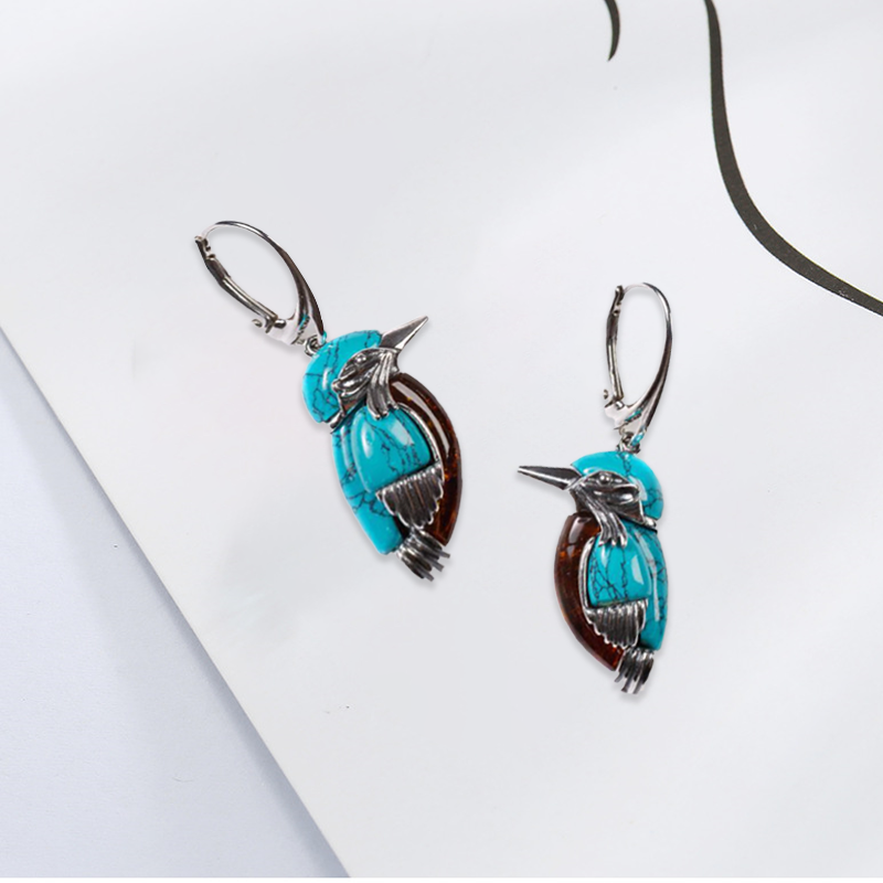 BowLift | Vintage Turquoise Bird Earrings