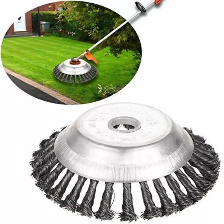 Weed brush for garden cleaner Bowlift