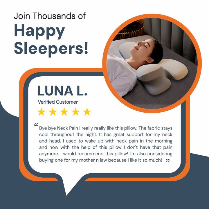 BowLift | Ergonomic Cervical Pillow | Memory Foam, Neck Support & Ideal for Restful Sleep