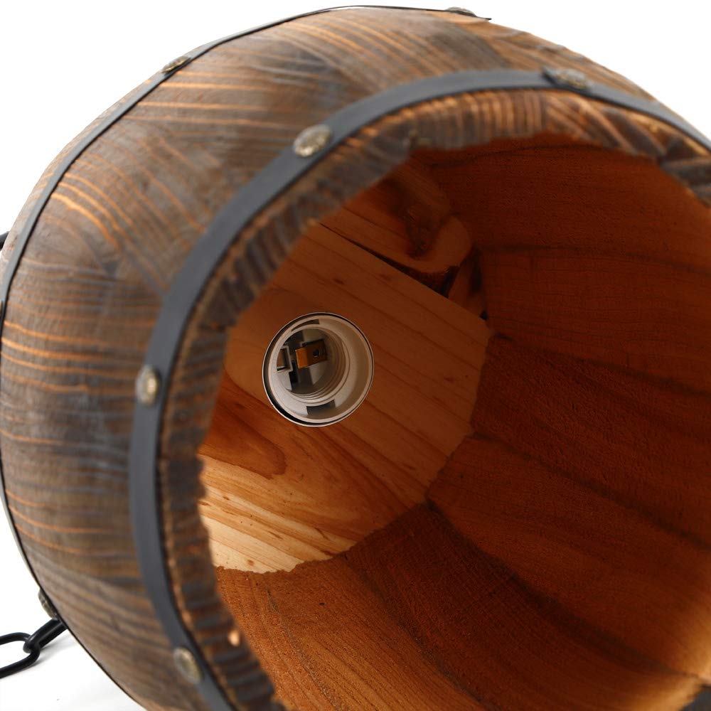 Retro wooden wine barrel pendant lamp | Bowlift