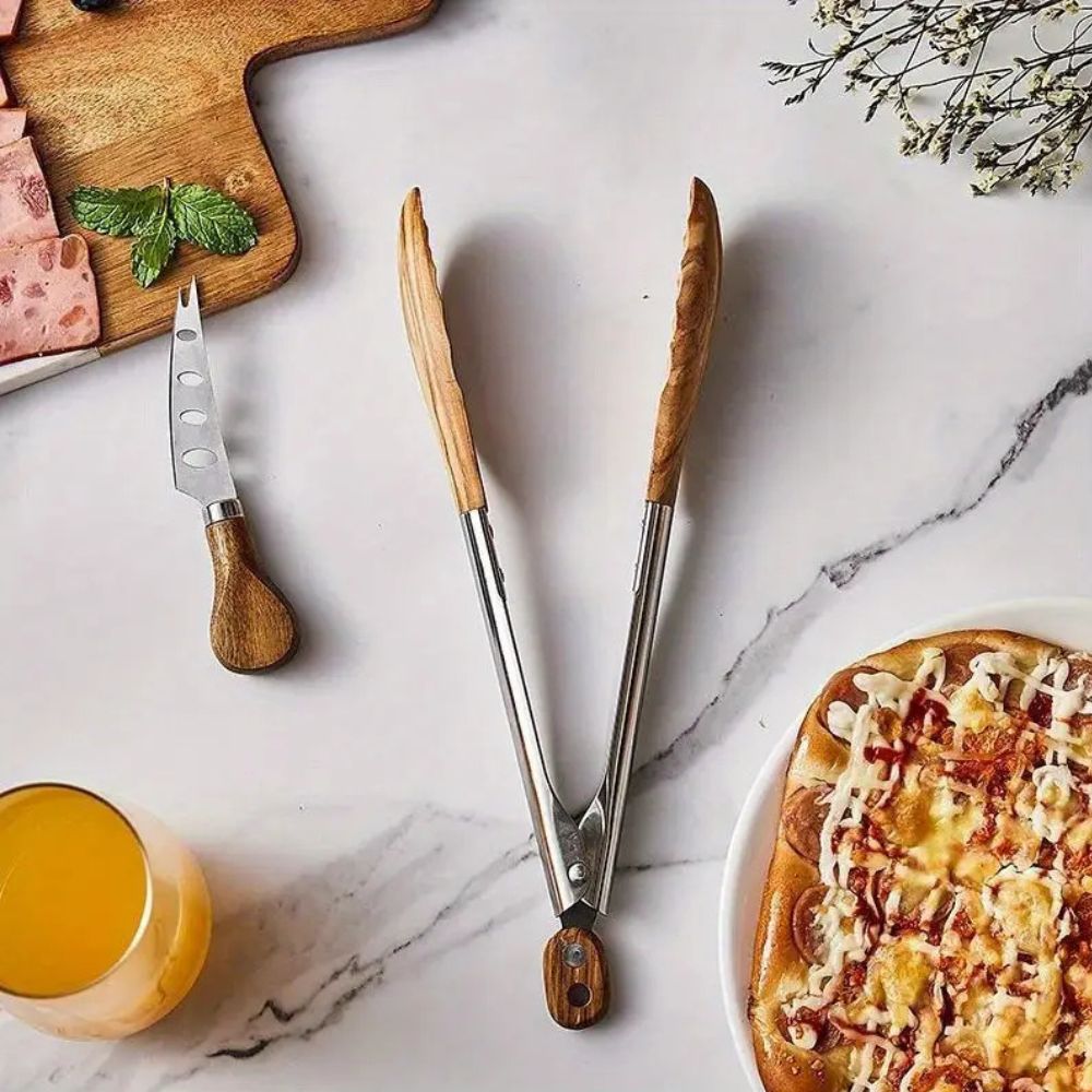 BowLift | Heritage Wood & Steel Tongs | Set of 2
