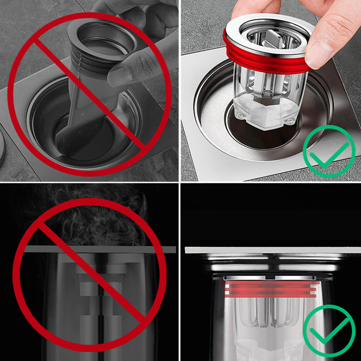 BowLift | Magnetic odor-neutralizing floor drain core