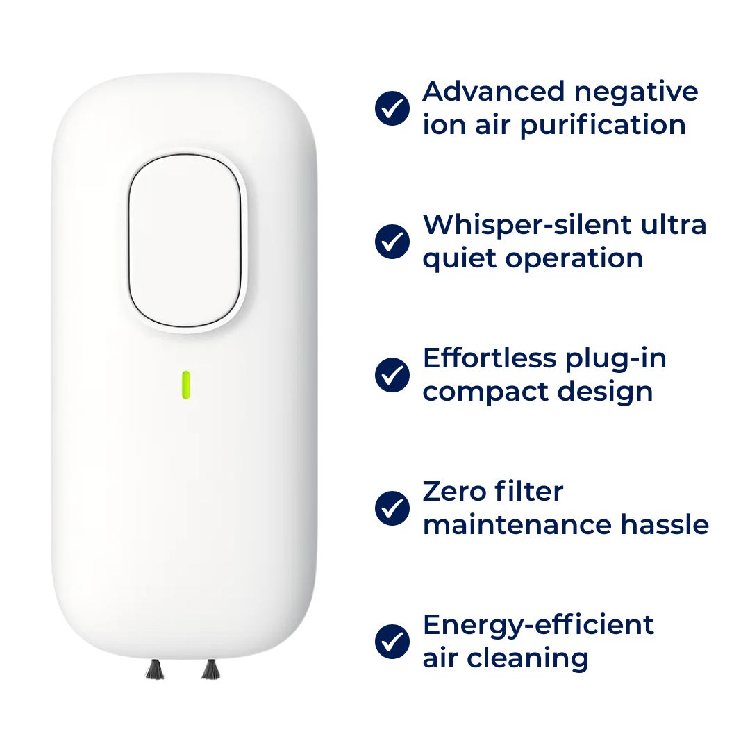 in Air Purifier – Negative Ion – Ultra-quiet ≤ 5 dB – Removes Smoke Odours & Pet Dander – Clean Fresh Air for Bedrooms Bowlift