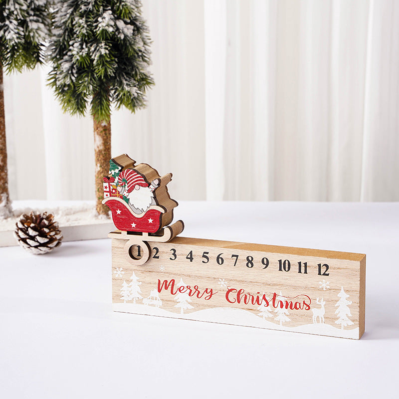 BowLift | Merry Christmas Wooden Mobile Santa Claus Calendar Ornament