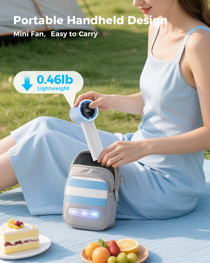 Portable High Speed Handheld Turbo Fan with LED Display | Bowlift