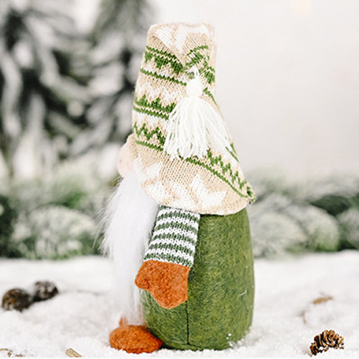 BowLift | Christmas Green Faceless Old Man Elf Figurine