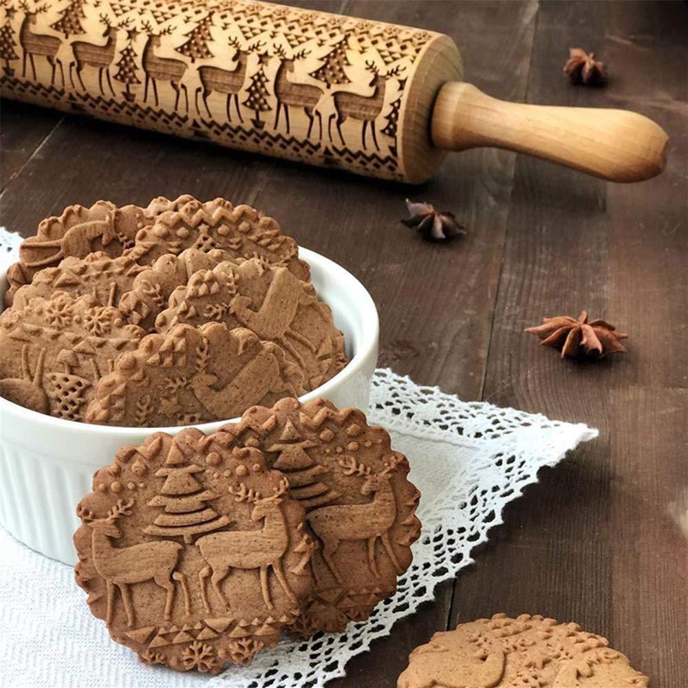 Christmas Embossing Rolling Pin | Bowlift