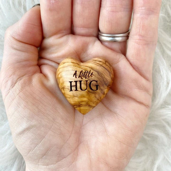 BowLift | Small Pocket Hug Wooden Heart Token