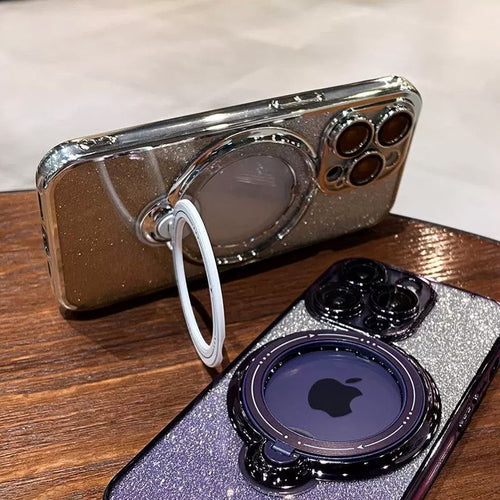 BowLift | Magnetic Glitter Case with Invisible Stand for iPhone