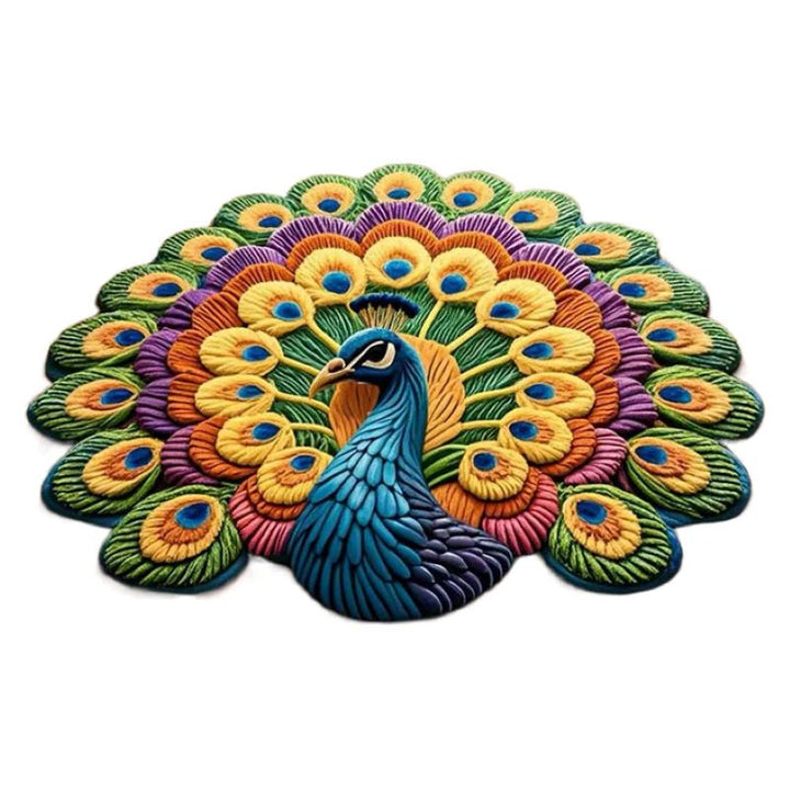 BowLift |  Quick-drying non-slip peacock floor mat