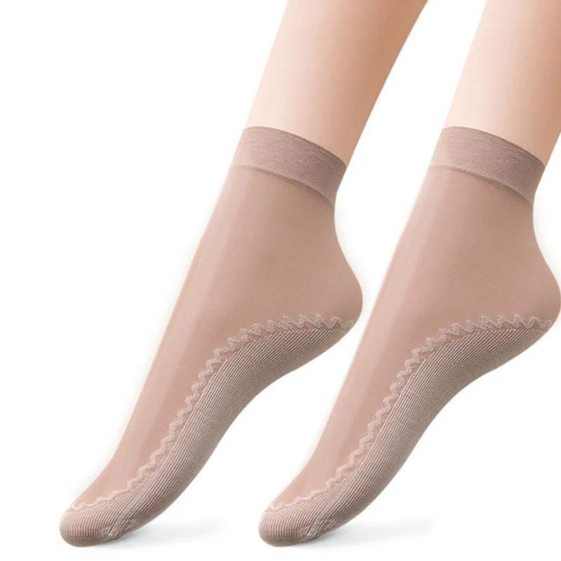 BowLift | Silky Anti-Slip Cotton Socks (5 Pairs)