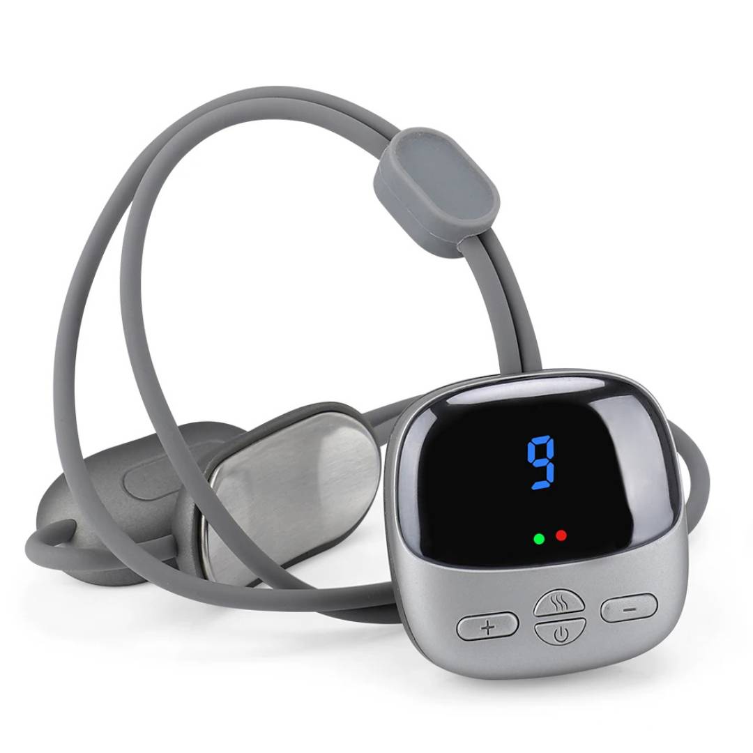 NeckEasePro Portable EMS Cervical Spine Massager | Pain Relief for Neck and Shoulder Tension - Muscle Relaxation Bowlift