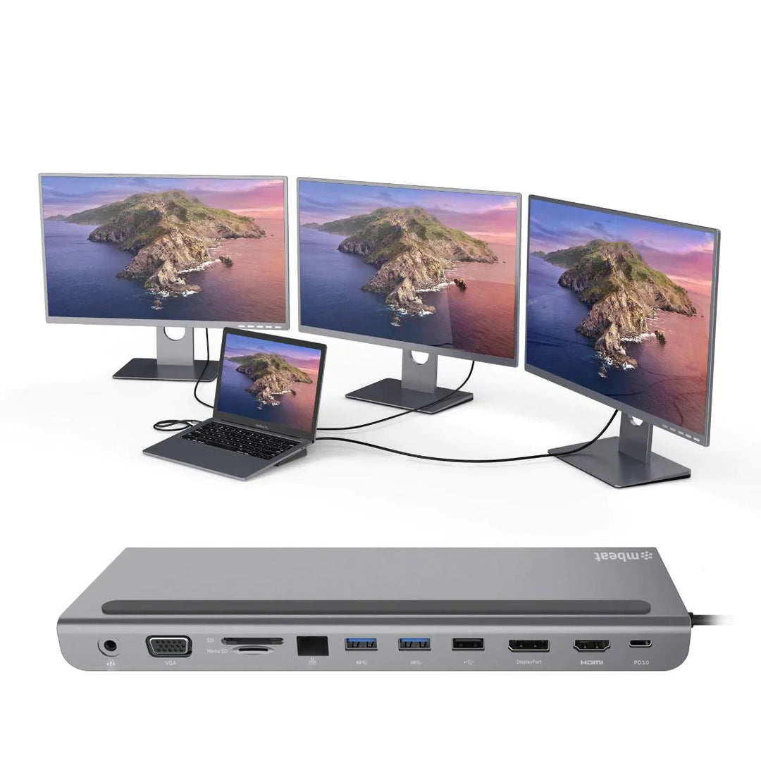 BowLift | LapStation Pro – 11-in-1 USB-C Laptop Docking Station with HDMI, Ethernet & SD Card Ports