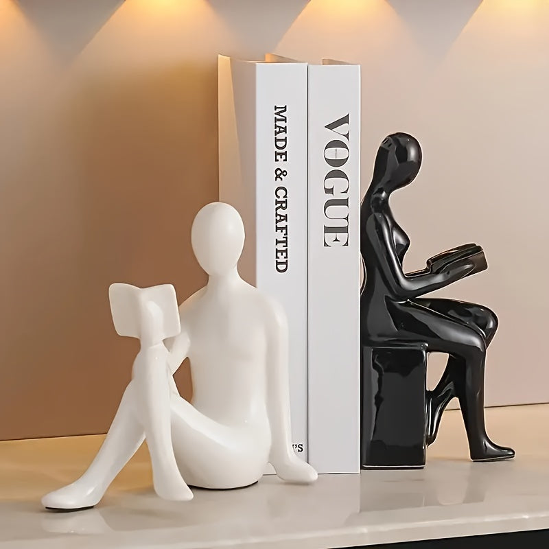 LuxeCeramic - Abstract Ceramic Bookends for Elegant Interiors Bowlift