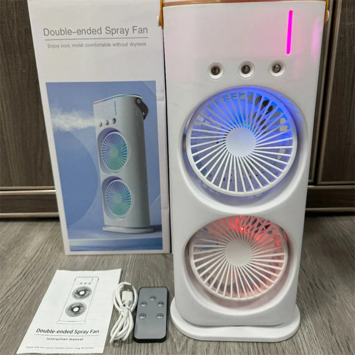Double-Ended Spray Fan: Portable Air Cooler | Bowlift