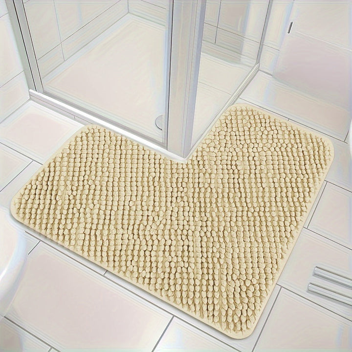 BowLift | HoekZacht L-shaped Shower Mat – Plush Non-Slip Bath Mat with High Absorbency