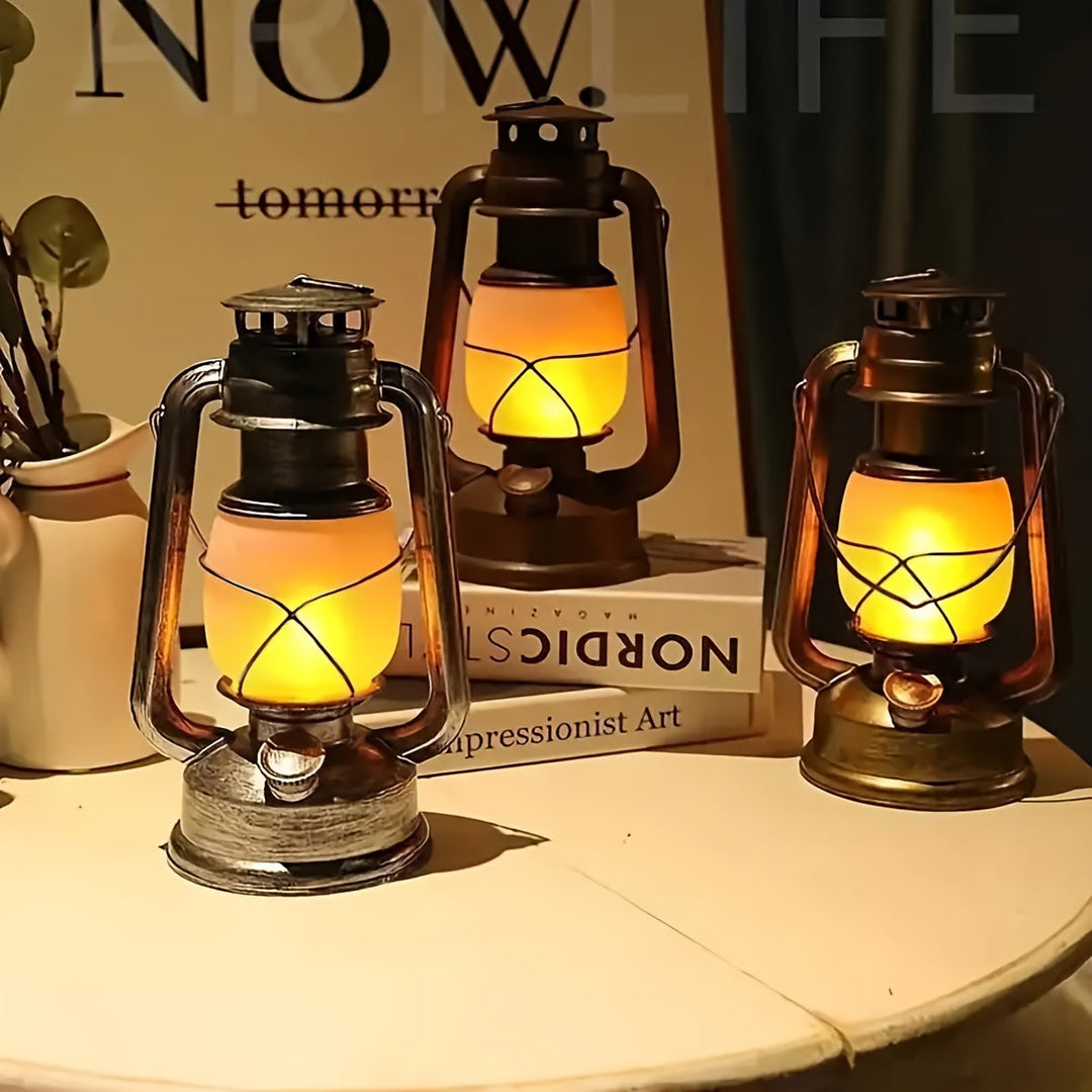 RetroGlow Lantern – Vintage LED Lantern with Flame Light Effect | Bowlift