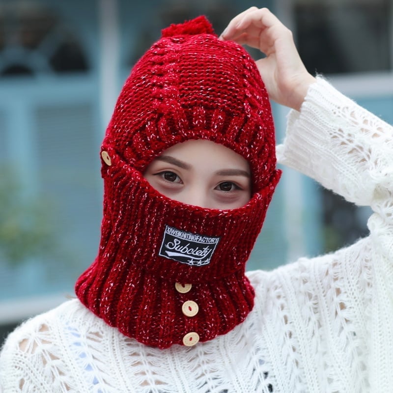 BowLift | Women’s Winter Beanie & Scarf Set | Soft Fuzzy Lining | 2-in-1 Hat, Scarf & Face Cover | Cold Weather Gift