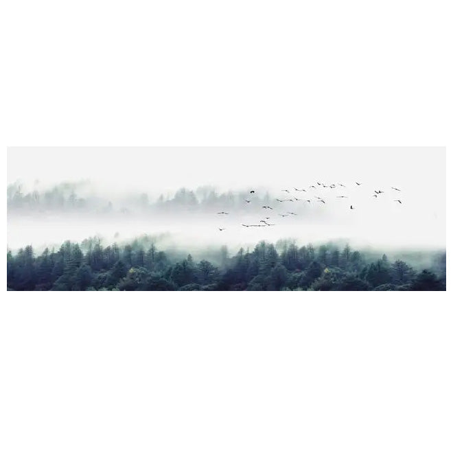 Mountain Lake Forest Wilderness Wall Art Large Format Canvas Prints Wide Format Landscape Picture For Above The Sofa Or Above The Bed | Bowlift