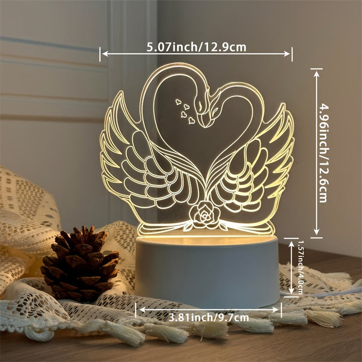 SwaneLume – USB 3D LED Table Lighting Bowlift