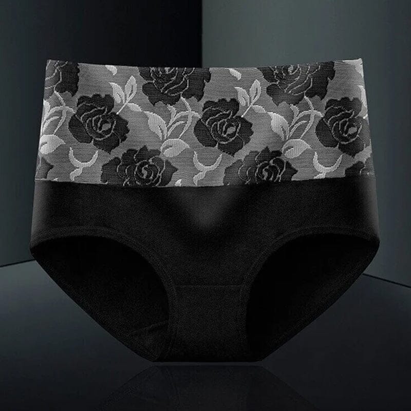 BowLift | High Waist Cotton Print Flower Briefs