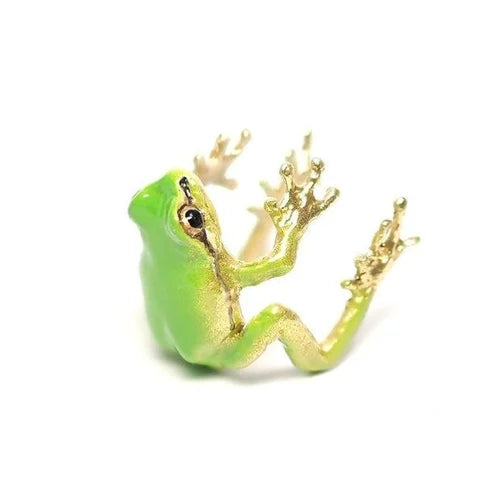 BowLift | FrogGlam - Elegant Tree Frog Ring & Earrings