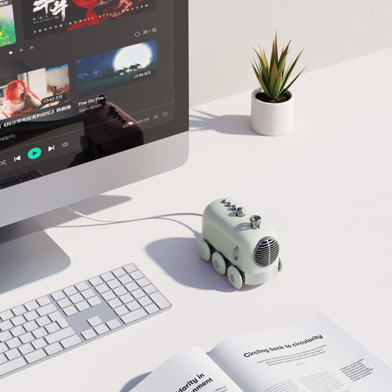BowLift | Retro Bluetooth Speaker with Wireless High-Quality Sound - Mini Train Design