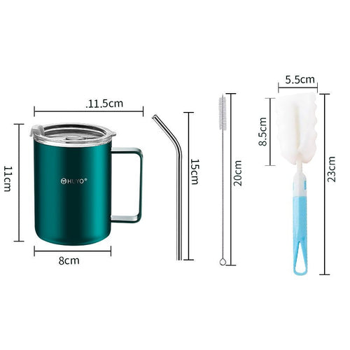 BowLift | Stainless Steel Travel Mug with Leakproof Lid and Straw, for Home, Office, Driving