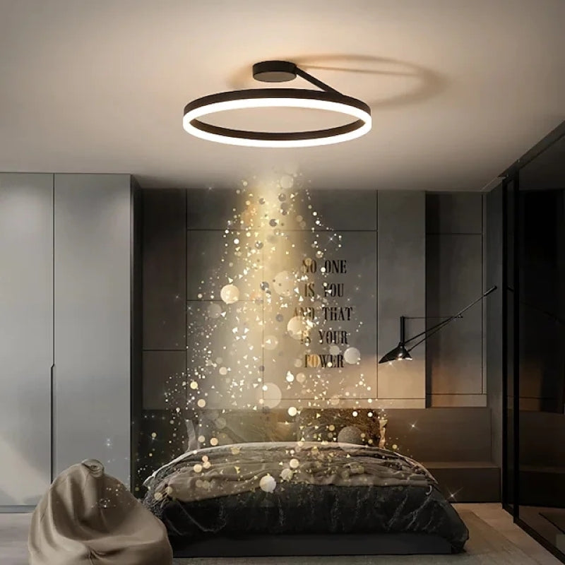 BowLift | RadiantGlimmer Ceiling Light - Luxurious golden LED lighting with metal elements
