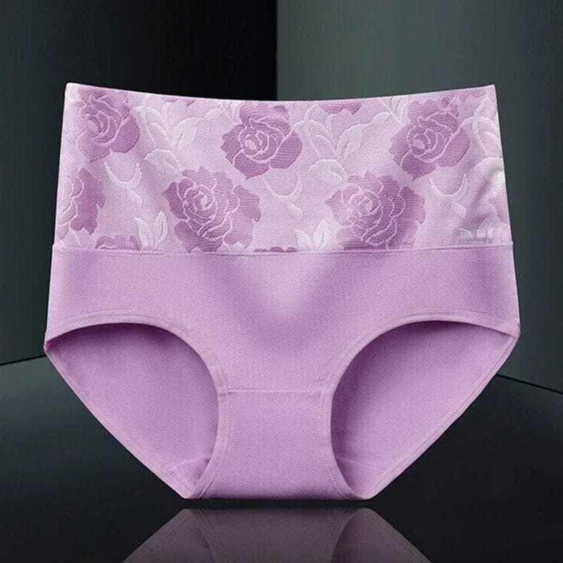 BowLift | High Waist Cotton Print Flower Briefs