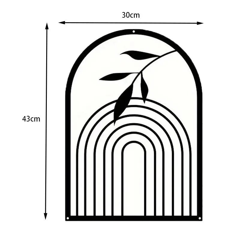 BowLift | Nordic Iron Line Wall Art – Antique Silhouette Metal Pendants