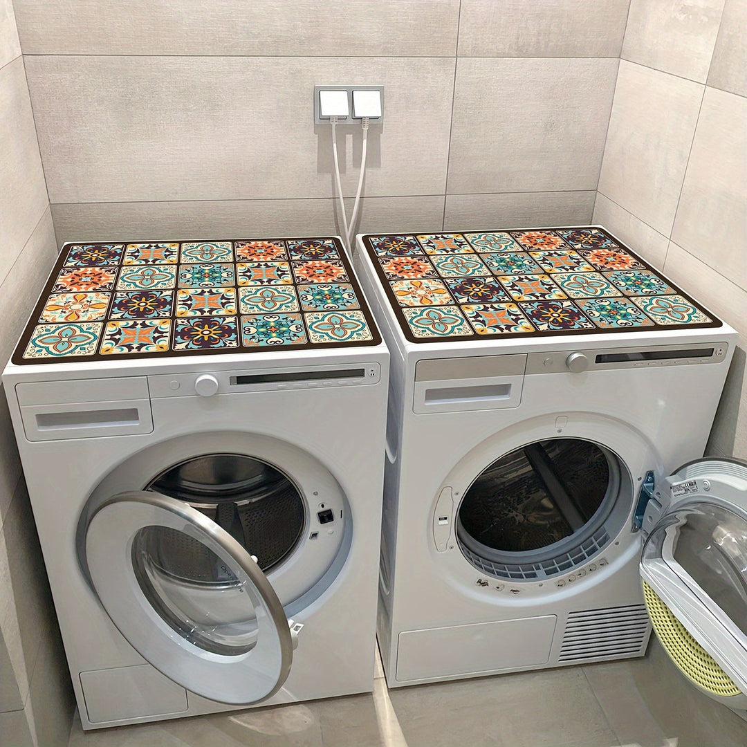 Washing Machine Cover Mat Retro Mosaic | Bowlift