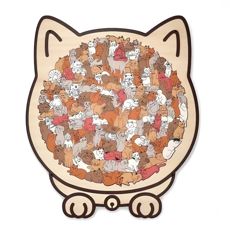 BowLift | 135-Piece Wooden Cat Puzzle
