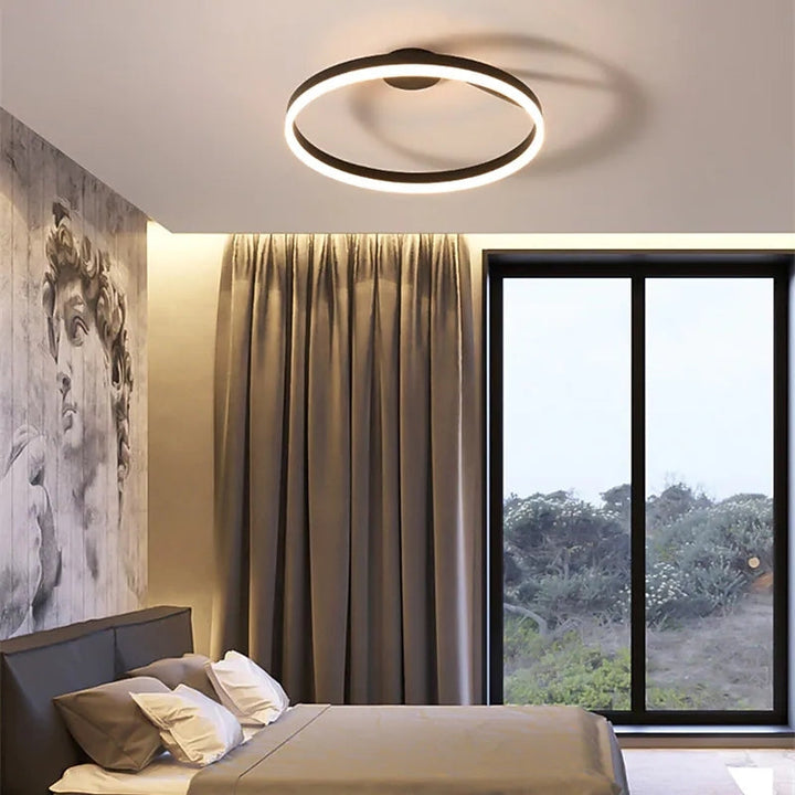 BowLift | RadiantGlimmer Ceiling Light - Luxurious golden LED lighting with metal elements