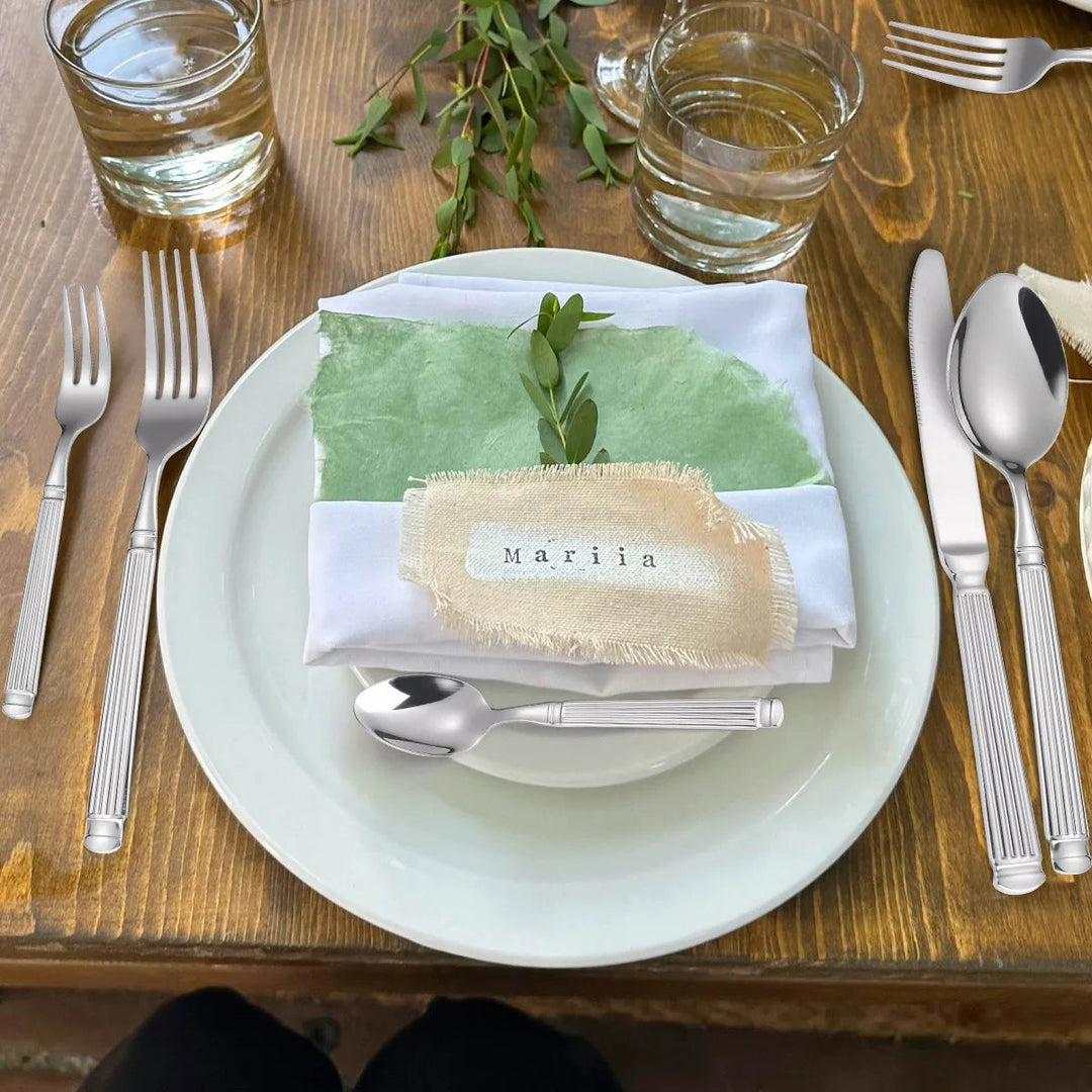 BowLift | Gold Roman Column Style Cutlery Set - Stainless Steel Flatware Set
